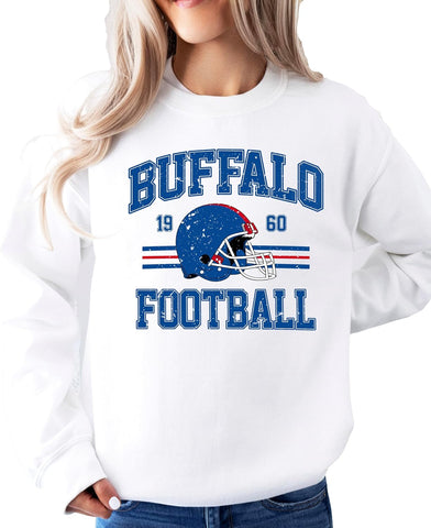 Olive Loves Apple Vintage Buffalo 1960 Football Sweatshirt for Men Women and Kids Distressed Game Day Pullover