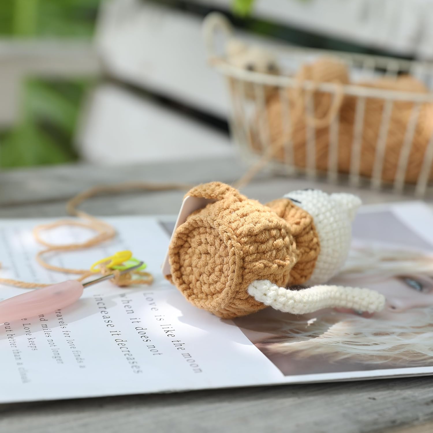 Positive Crochet Animals Cat “Thank You for Helping Me Grow!” Teacher Appreciation Birthday Gifts for Women Daughter Sister Friend Coworkers Mentor/Tutor/Coach Cat Lovers