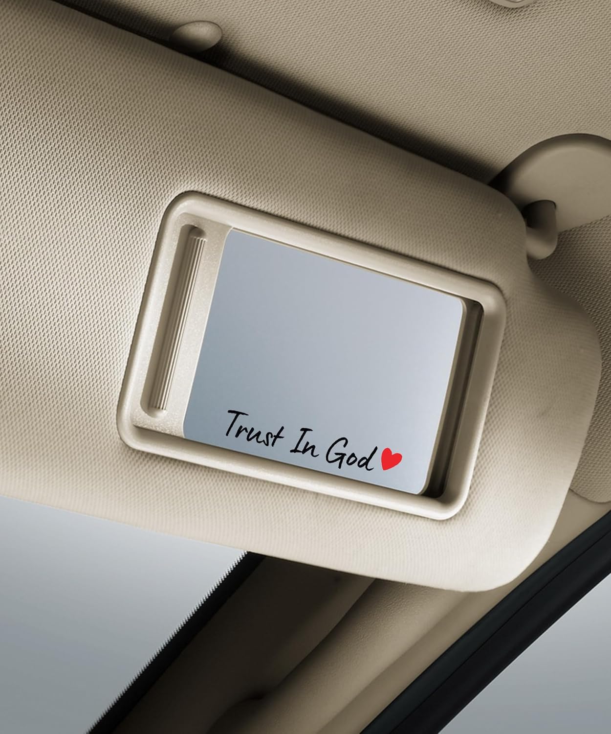 SCUARI 4PCS Car Stickers,Cars Decals,Car Accessories Trust in God Rearview Mirror Sticker,Auto Stickers and Decals,Auto Decals for Women,Trust in God Mirror Decoration,Fits Most Vehicles (Black&Red)
