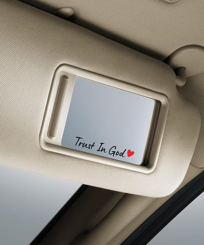 SCUARI 4PCS Car Stickers,Cars Decals,Car Accessories Trust in God Rearview Mirror Sticker,Auto Stickers and Decals,Auto Decals for Women,Trust in God Mirror Decoration,Fits Most Vehicles (Black&Red)
