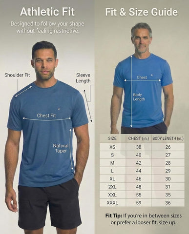 Arctic Cool Men’s Crew Neck Instant Cooling Moisture Wicking Performance UPF 50+ Short Sleeve Workout Shirt
