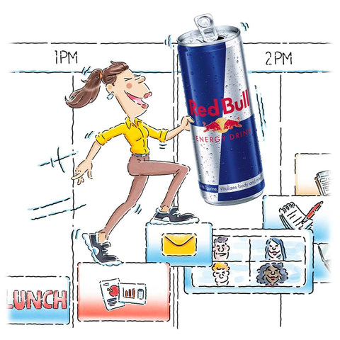 Red Bull Energy Drink | contains caffeine, taurine, B-vitamins, sugar, and water, 8.4 fl oz, pack of 24 cans