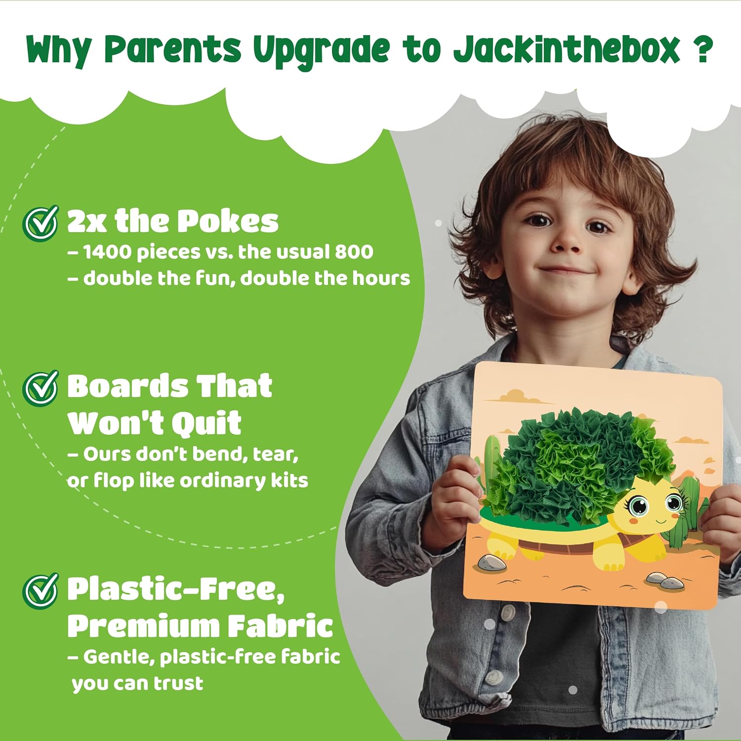 jackinthebox Poke Art Animals Crafts Kits for Kids, Boys & Girls, Ages 4-8