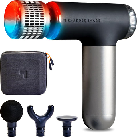 Sharper Image Powerboost Compact Heat & Cold Therapy Percussion Massage Gun