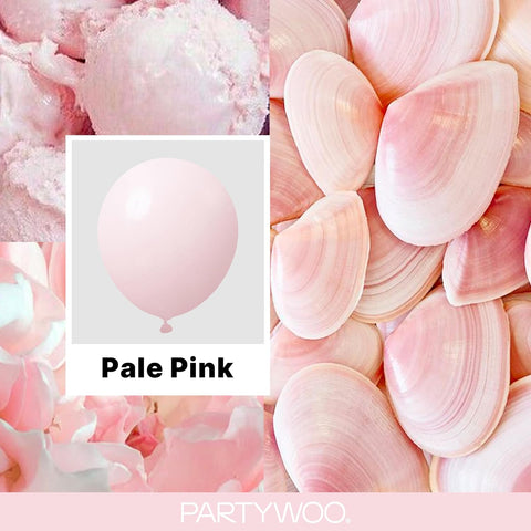PartyWoo Pale Pink Balloons 85pcs Light Pastel Baby Pink Different Sizes