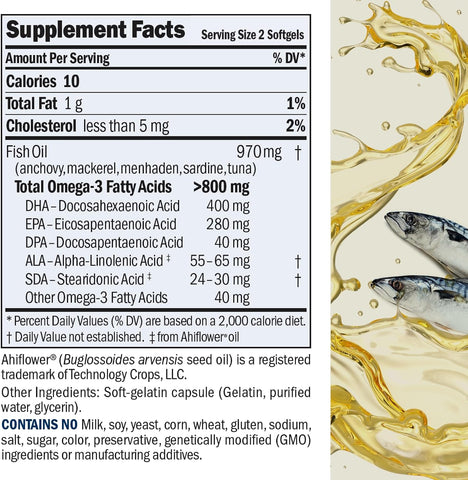 ANDREW LESSMAN Essential Omega-3 Fish Oil Concentrated DHA, 360 Softgels