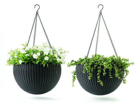Keter 221486 Hanging Planter Set, Espresso Brown