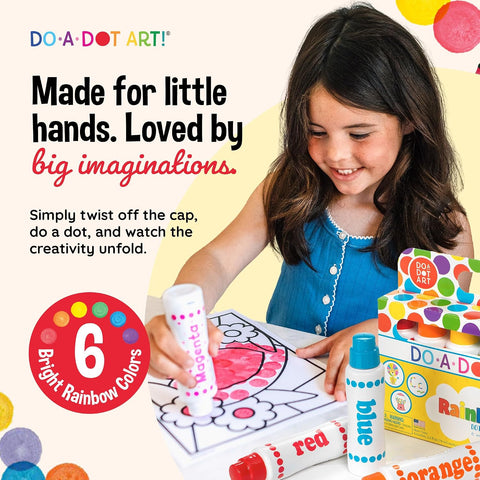 Do A Dot Art! Markers 6-Pack Rainbow Washable Paint Markers