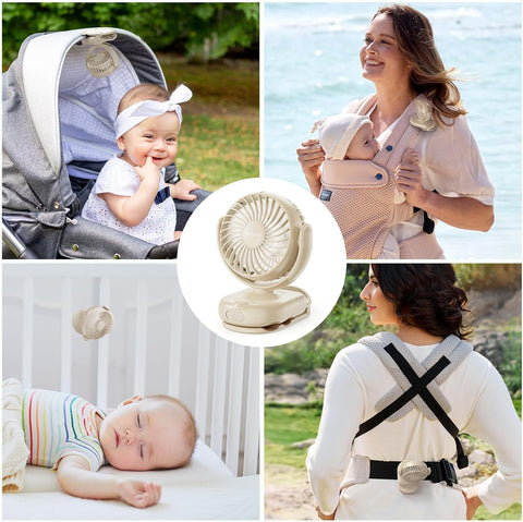 Momcozy Portable Stroller Fan with Clip, 4-Speed Mini Cooling Fan, 0.26 Lb