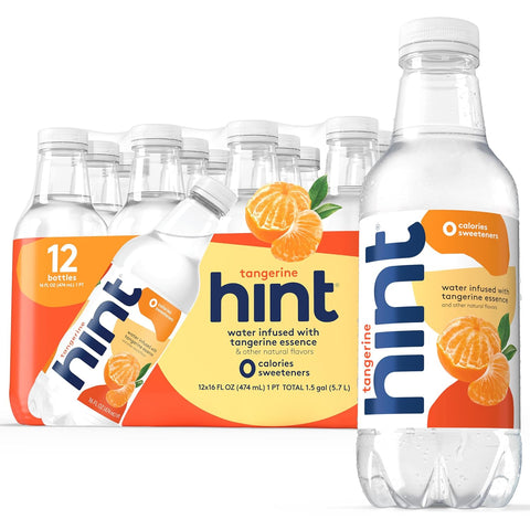 Hint Flavored Water Zero Sugar 0 Calories - Tangerine (12 pack)