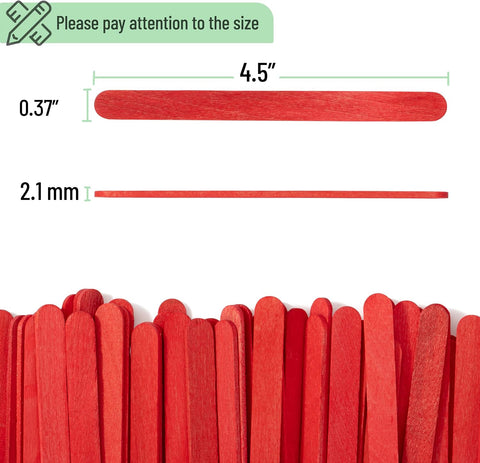 Mr. Pen- Red Popsicle Sticks, 4.5 Inch, 200 Pack
