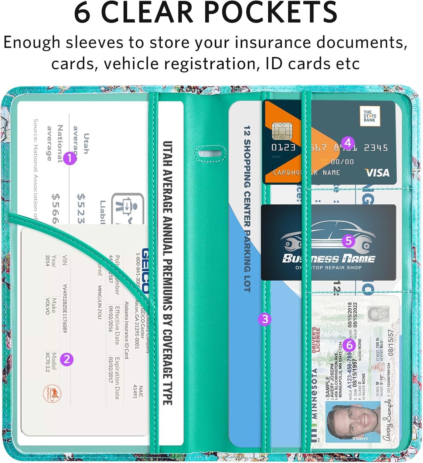 CoBak Car Registration and Insurance Holder