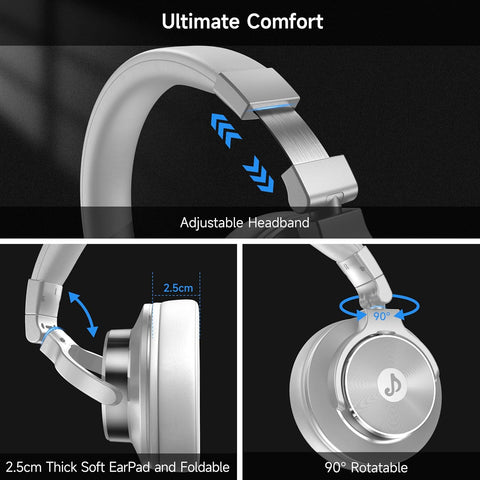 Wired Headphones, Over Ear Headphones for Studio Monitor & Mixing DJ