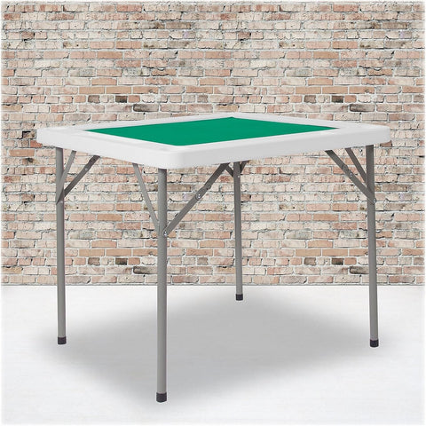 Flash Furniture 34.5" White Folding Card Game Table
