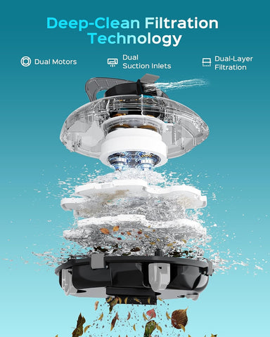 Winny Pool Cleaner Cordless Pool Vacuum Robot for Above Ground Pool