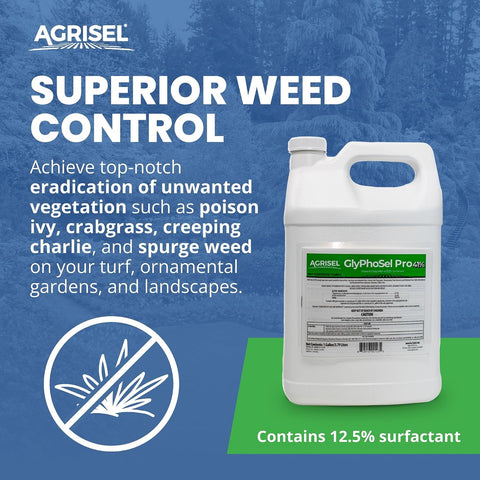 Agrisel GlyPhoSel Pro Weed Killer, Easy Mixing, Pet Safe, 128 Ounces