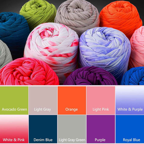 2 Pack T-Shirt Yarn Crochet Yarn for Beginner Crochet Bags/Basket/Coaster,Tshirt Yarn 400g/144yds High Elastic Thick Yarn Polyester Fabric（Avocado Green）