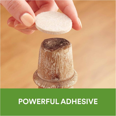 Scotch Felt Pads 32 PCS Beige, Felt Furniture Pads for Protecting Hardwood Floors, 1" Round, Easy-to-apply, Self-Stick design, Reliable protection from nicks, dents and scratches (SP802-NA)