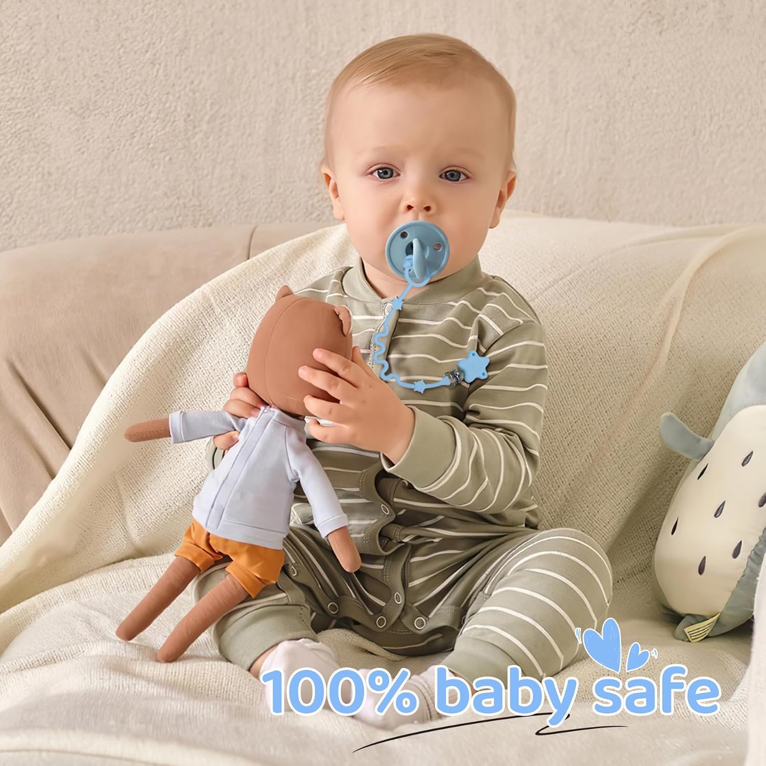 Baby Toy Strap, RTMOK Silicone Bottle Holding Clip, has 1 Toy Strap to Hold Bottles, 3 Toy Straps to Hold Any Toy, Plus 2 Free Silicone Pacifier Clips