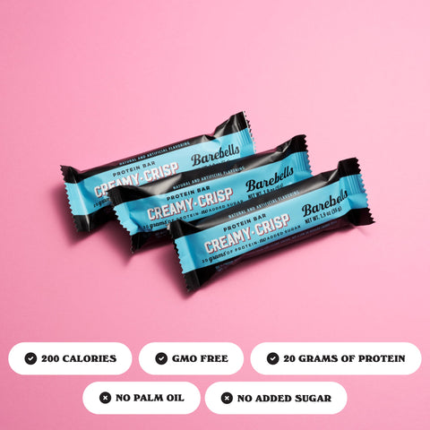 Barebells Protein Bars, Creamy Crisp - 12 Count, 1.94oz Bars with 20g of High Protein - Chocolate Protein Bar with 1g of Total Sugars - Perfect on The Go Protein Snack & Breakfast Bar