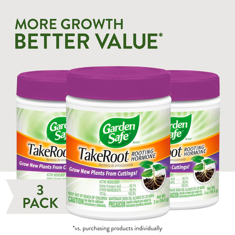 Garden Safe Take Root Rooting Hormone 2 Oz, Promotes Rooting, 3 Pack