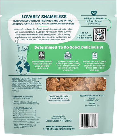 Shameless Pets Catnip N Chill Crunchy Cat Treats, 12 oz