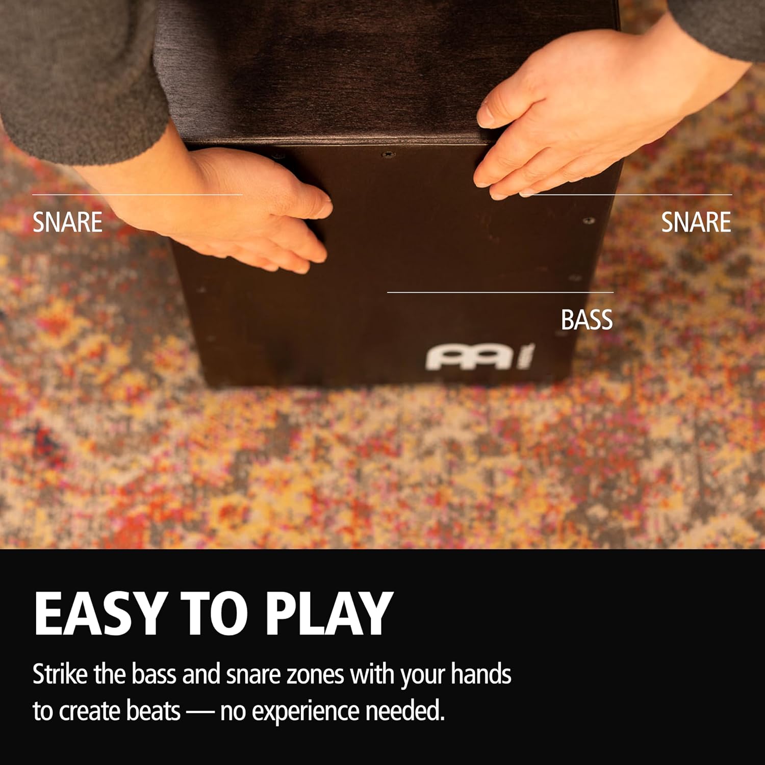 Meinl Percussion Cajon, MADE IN EUROPE — Sit-On Box Drum, Snare & Bass Tone