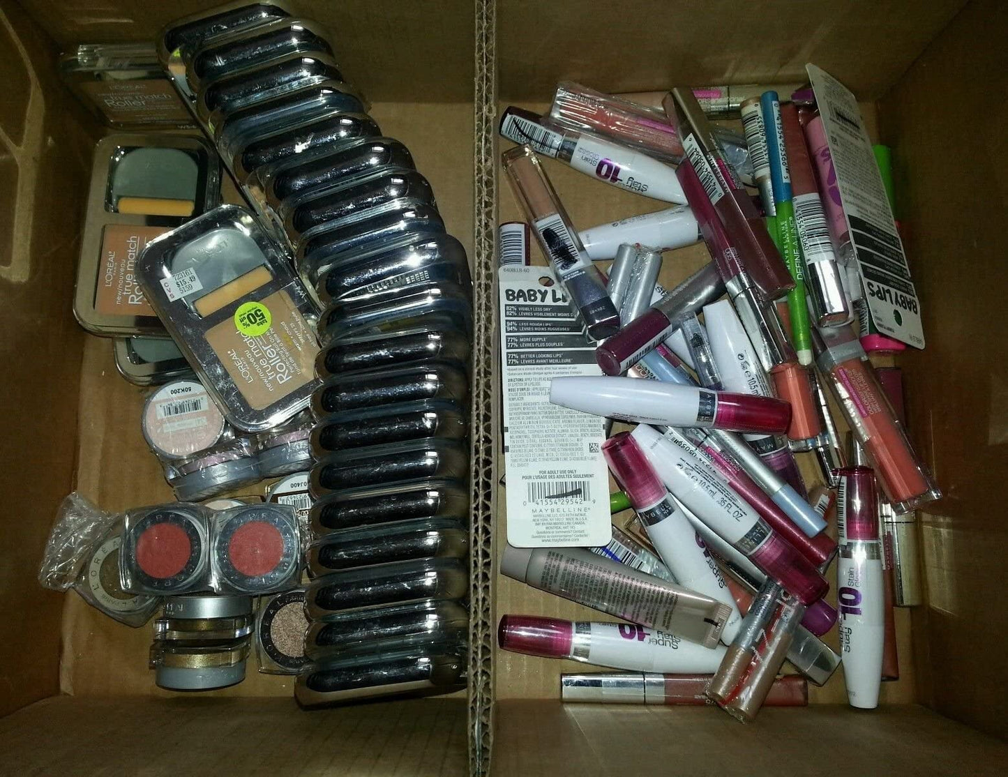 25 Piece Wholesale Loreal and Maybelline Cosmetics Lot,assorted