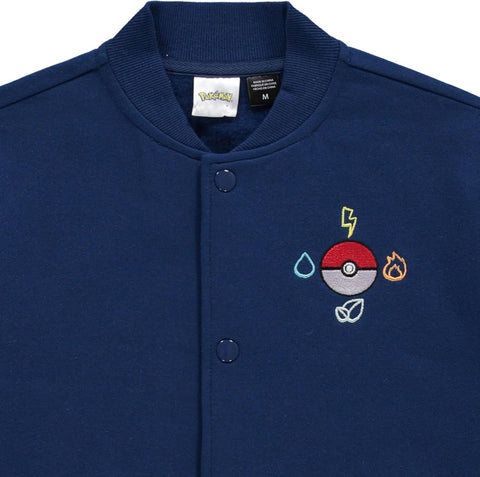 Pokemon Boys Fleece Bomber Jacket, Varsity Coat for Little & Big Kids