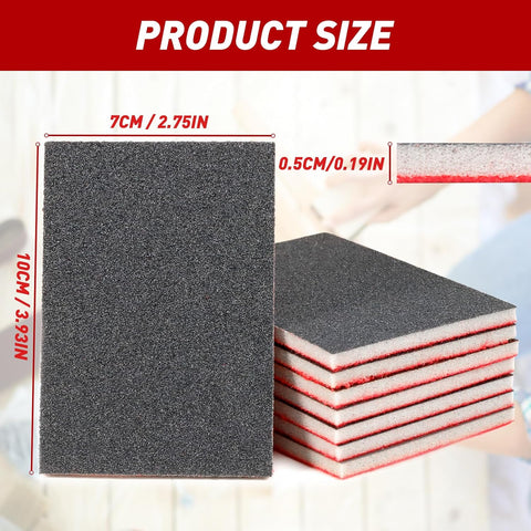 24 PCS Sanding Sponge Block 120 Grit Wet Dry Sandpaper for Wood Metal