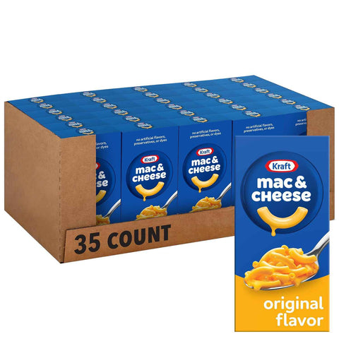 Kraft Mac and Cheese Dinner, 35 Boxes, Original Flavor, 7.25 oz