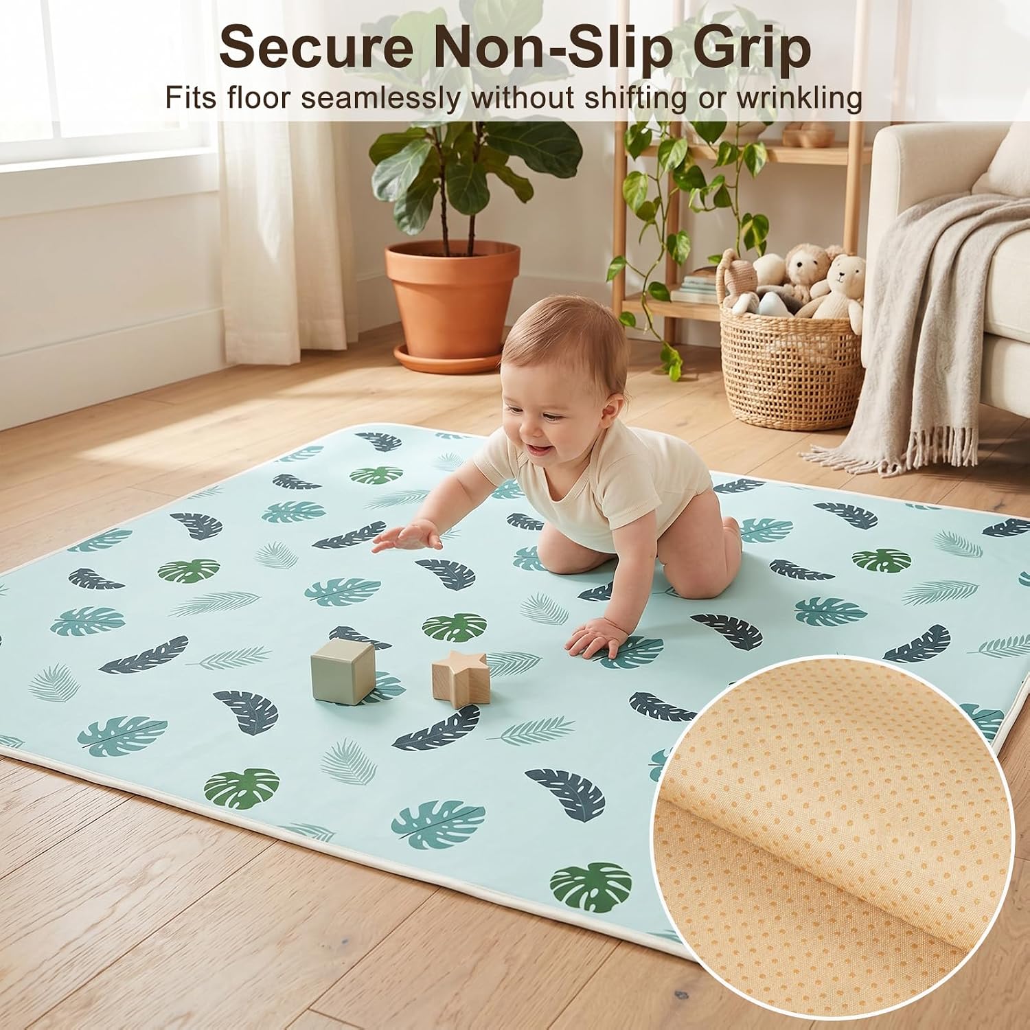 Basumee Splat Mat for Under High Chair, Waterproof & Mess-Proof Floor Mat