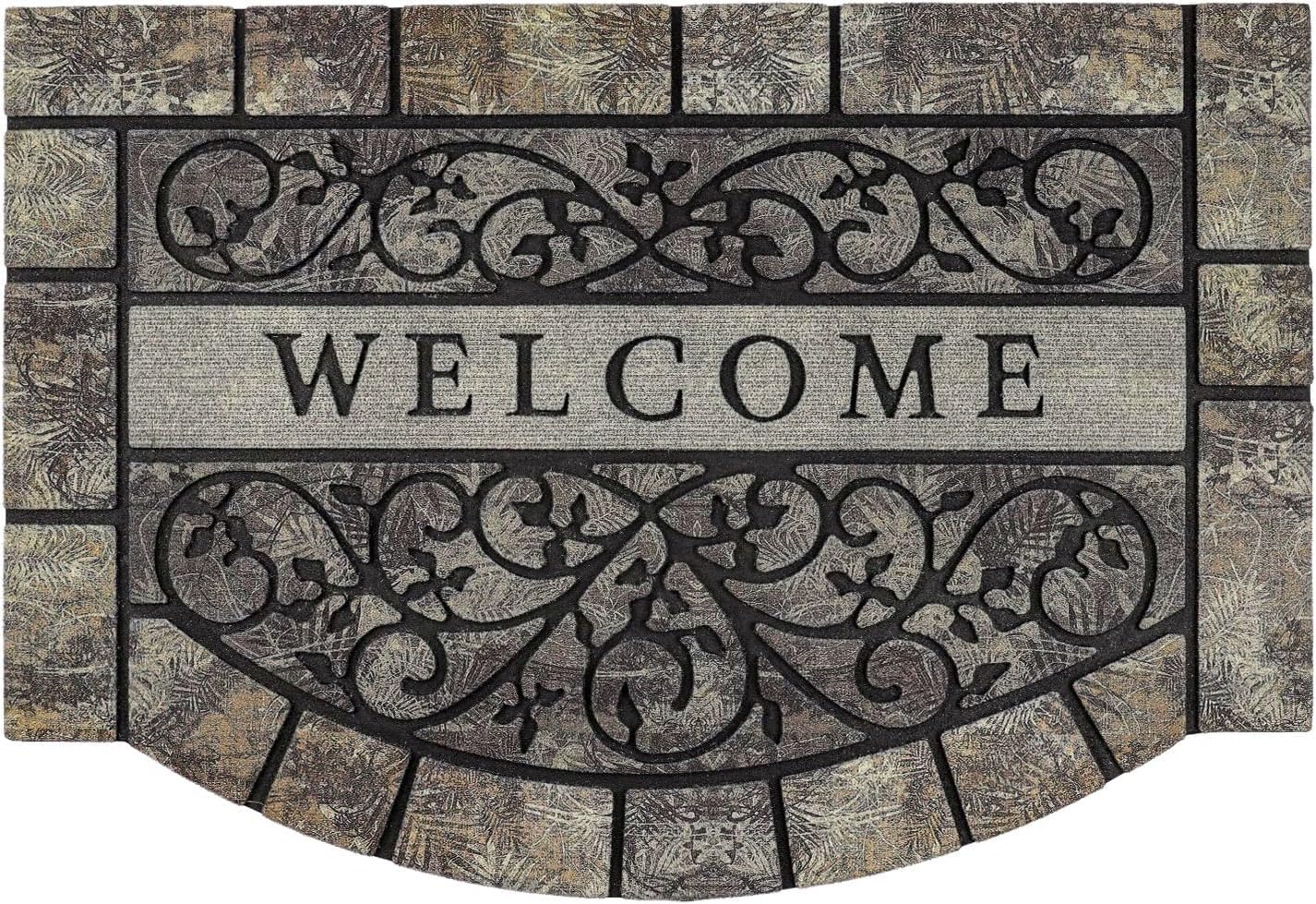 24 * 36" Heavy Duty Welcome Mats Outdoor No Slip Rubber Outdoor Mats for Home Entrance