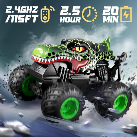 BEZGAR Monster Truck Toys，1:20 Remote Control Car with Light & Music