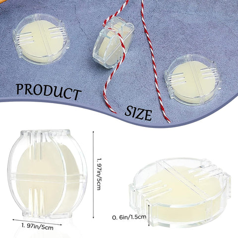 Maitys 2 Pcs Thread Wax Beeswax for Hand Sewing,Colorless, Clear Case