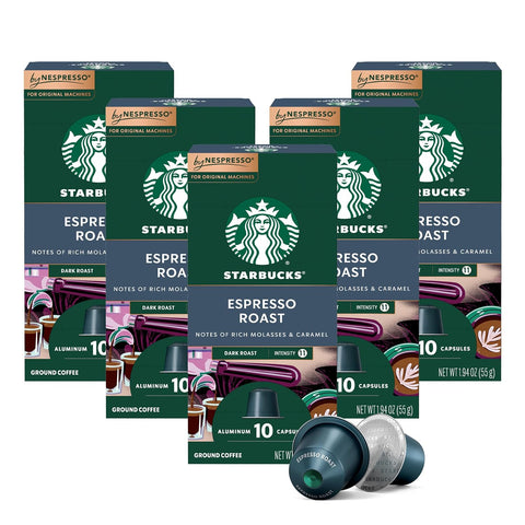 Starbucks by Nespresso Original, Dark Roast Espresso, 50-count
