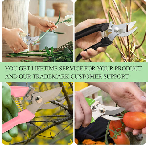 Premium garden shears, meperez pruning scissors gardening tools, pruners for flower, bushes, rose and fruit tree, use for florist, yard and orchard the plant clippers, sharp steel anvil snips