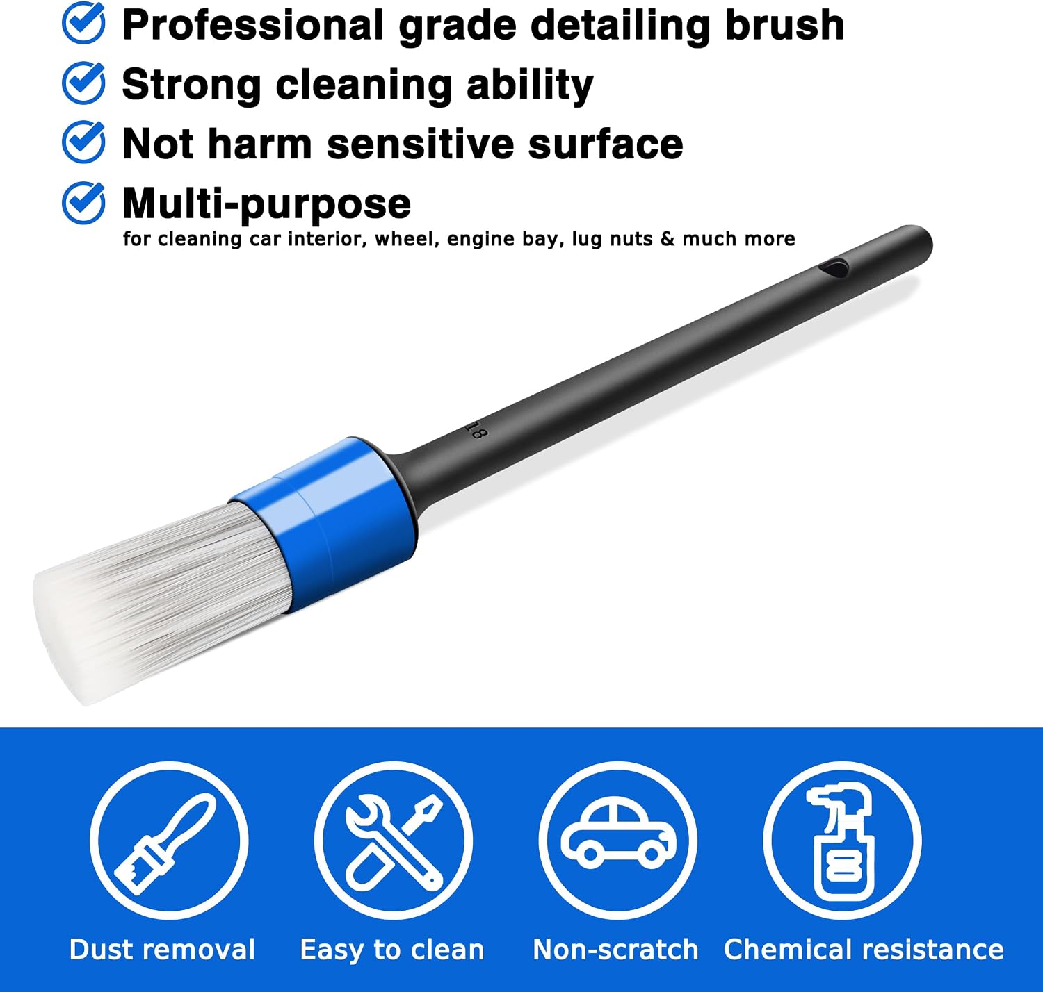 HMPLL 10pcs Car Detailing Kit, Premium Detailing Brush Set