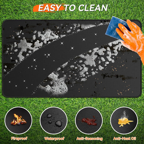 79x39 inches Large Under Grill Mats for Blackstone Outdoor Deck BBQ