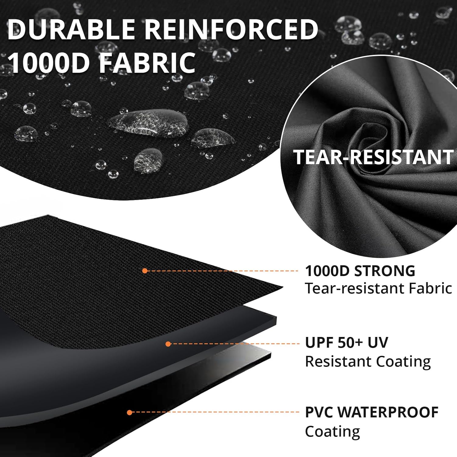 32 Inch BBQ Grill Cover Small 2 Burner Gas Grill Cover,1000D Heavy Duty
