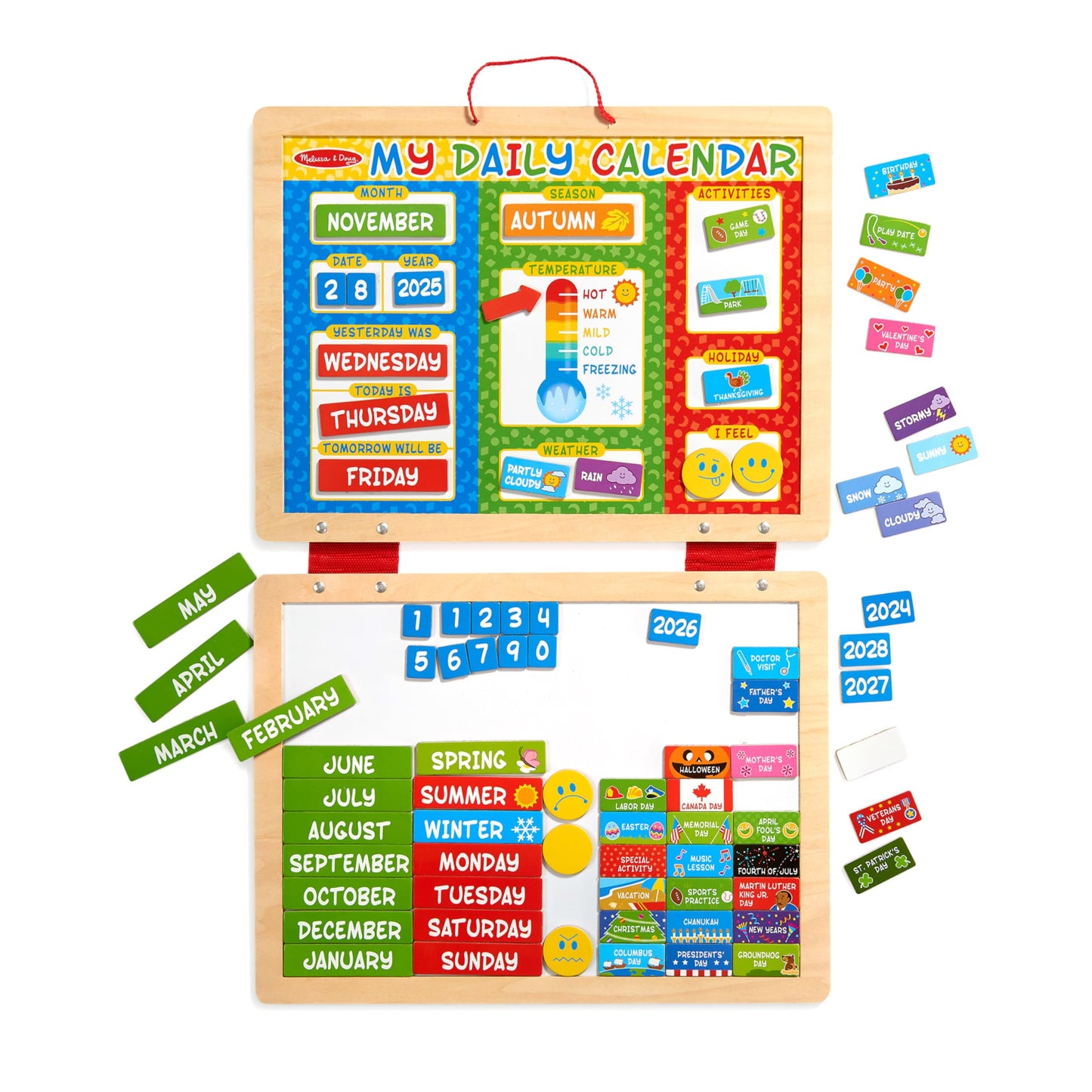 Melissa & Doug My First Daily Magnetic Activities Calendar For Kids, Weather And Seasons Calendar For Preschoolers and Ages 3+ (Pack of 1)