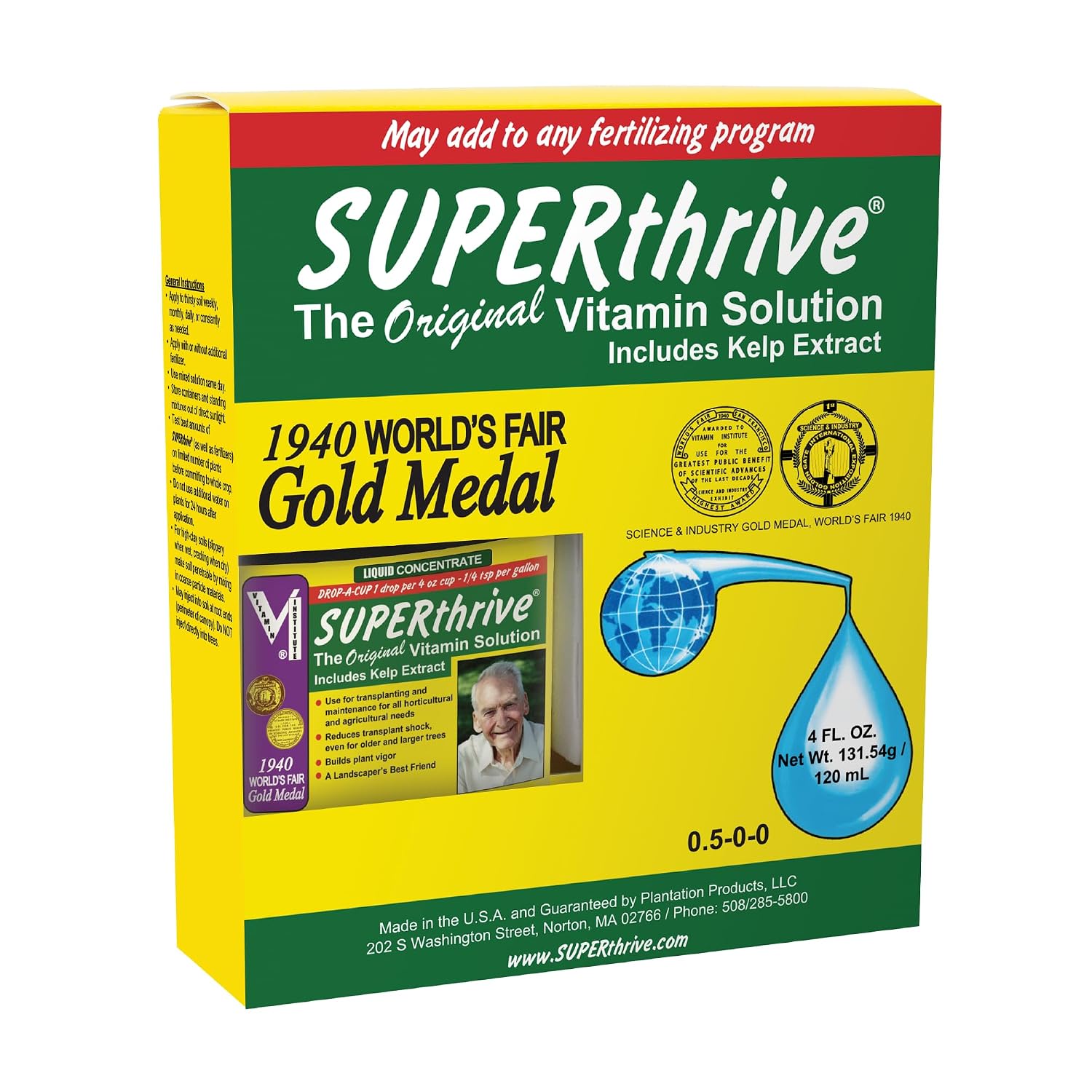 SUPERthrive Vitamin Solution with Kelp, Liquid Concentrate, 4 fl oz