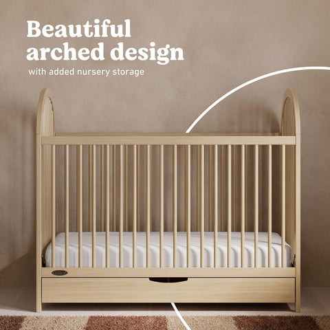 Graco Olivia 3-in-1 Convertible Crib with Drawer, Driftwood