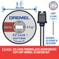 Dremel EZ406-02, EZ - Lock Starter Kit, 1 1/2-Inch (38.1 mm) Wheel Diameter, 5 piece Fiberglass Reinforced Cut-off Wheels and EZ402 mandrel included, Rotary Tool Cutting Disc Accessories