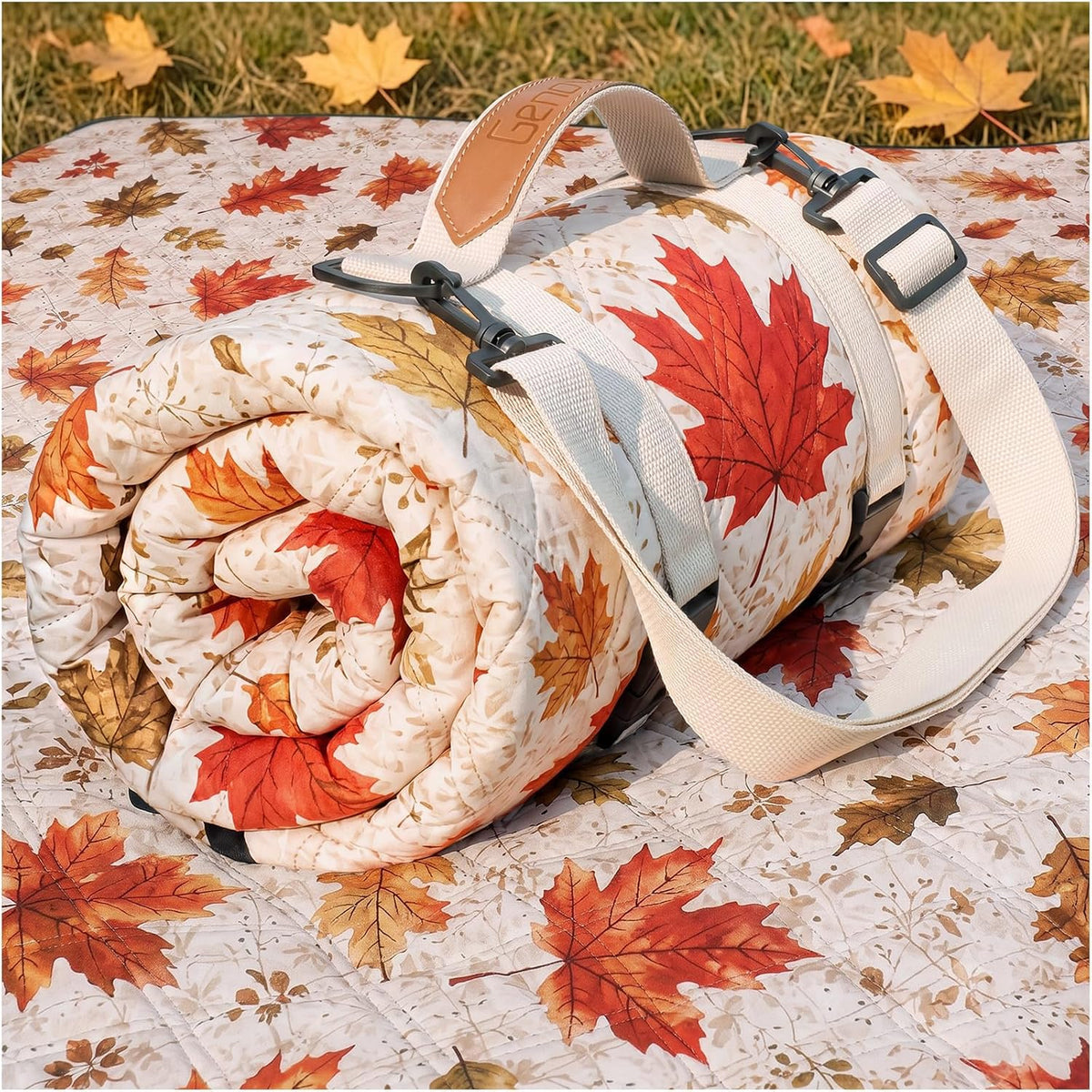 Genovega Waterproof Picnic Blanket Beach Mat Outdoor Outside Rug Tent Carpet Extra Large Foldable Sandproof Autumn Decor Halloween Decoration Roadside Outdoor Thanksgiving Essentials Fall Party Stuff