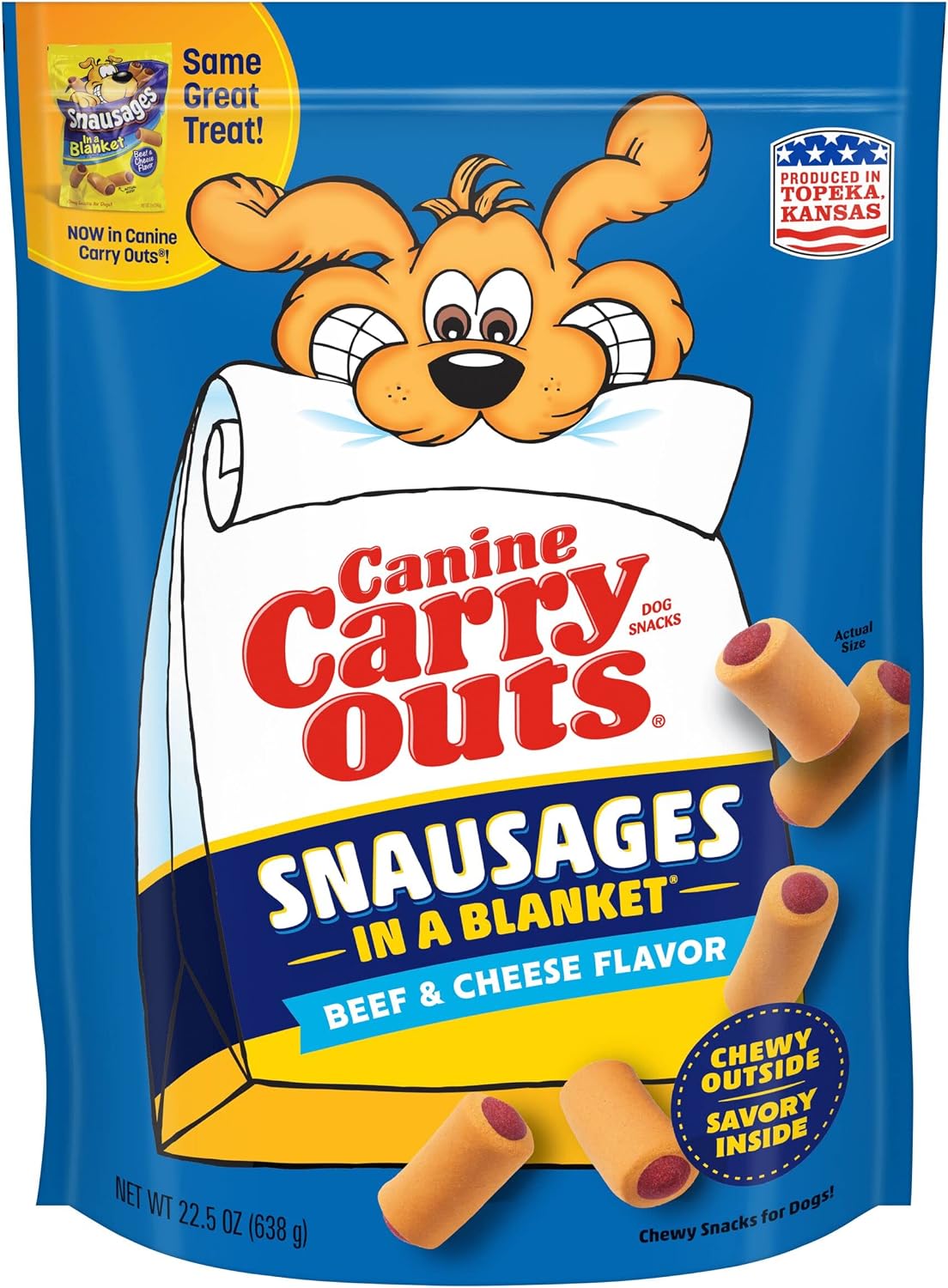 Canine Carry Outs Snausages in a Blanket Dog Treats, 4 Bags (22.5 Oz. Each)