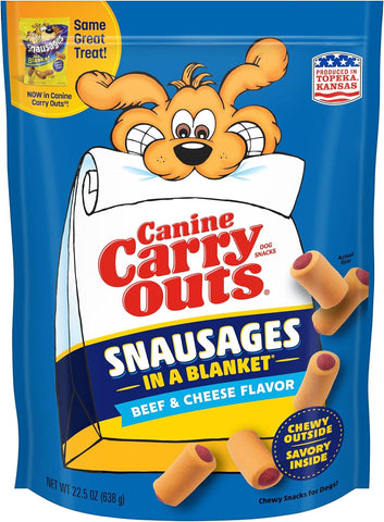 Canine Carry Outs Snausages in a Blanket Dog Treats, 4 Bags (22.5 Oz. Each)