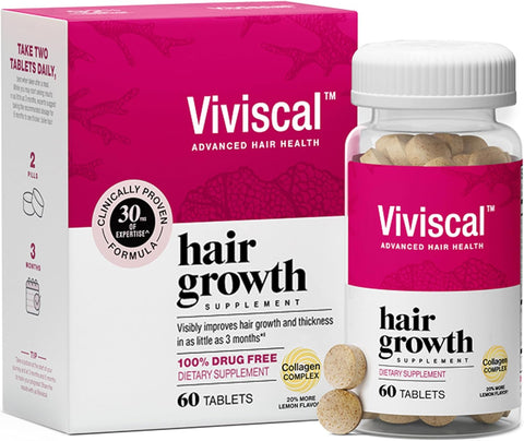 Viviscal Hair Growth Supplements for Women, 60 Tablets, 1 Month