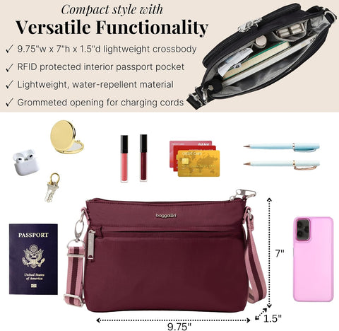 Baggallini Securtex™ Anti-Theft Memento Crossbody