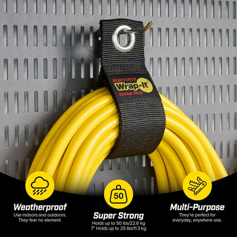 Heavy-Duty Wrap-It Storage Straps - Assorted 6-Pack